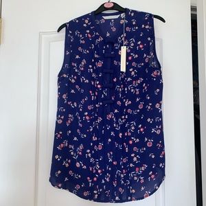 Lauren Conrad Bow Pintuck Sleeveless Top